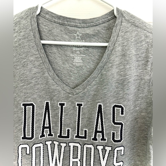 Dallas Cowboys Grey V-Neck Tee - Picture 8 of 9
